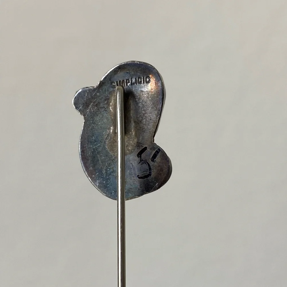 Dan Simplicio Zuni Sterling Silver Sleeping Beauty Turquoise, tie pin